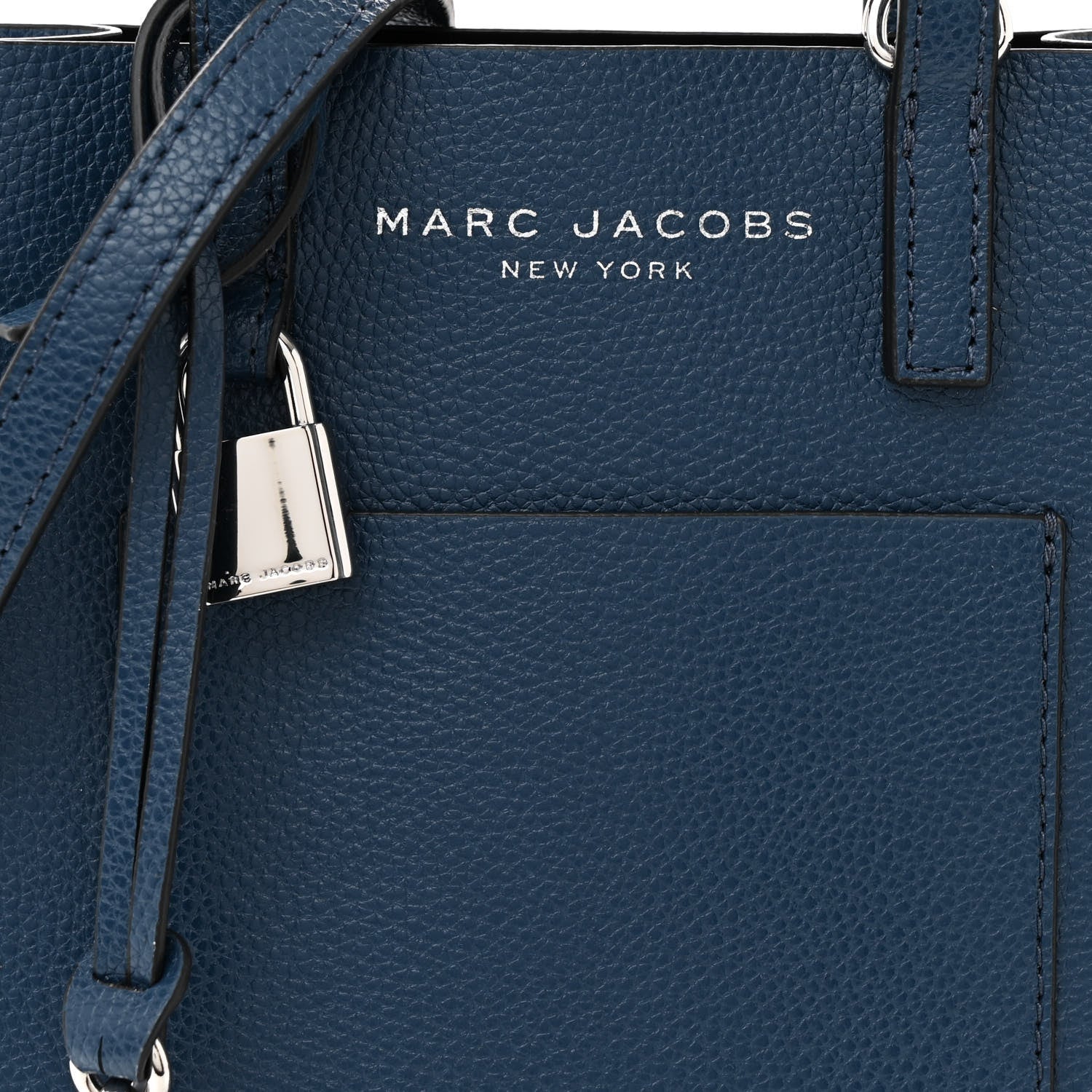 Marc Jacobs Calfskin Micro Mini Grind Tote Bag Azure Blue 9 of 11