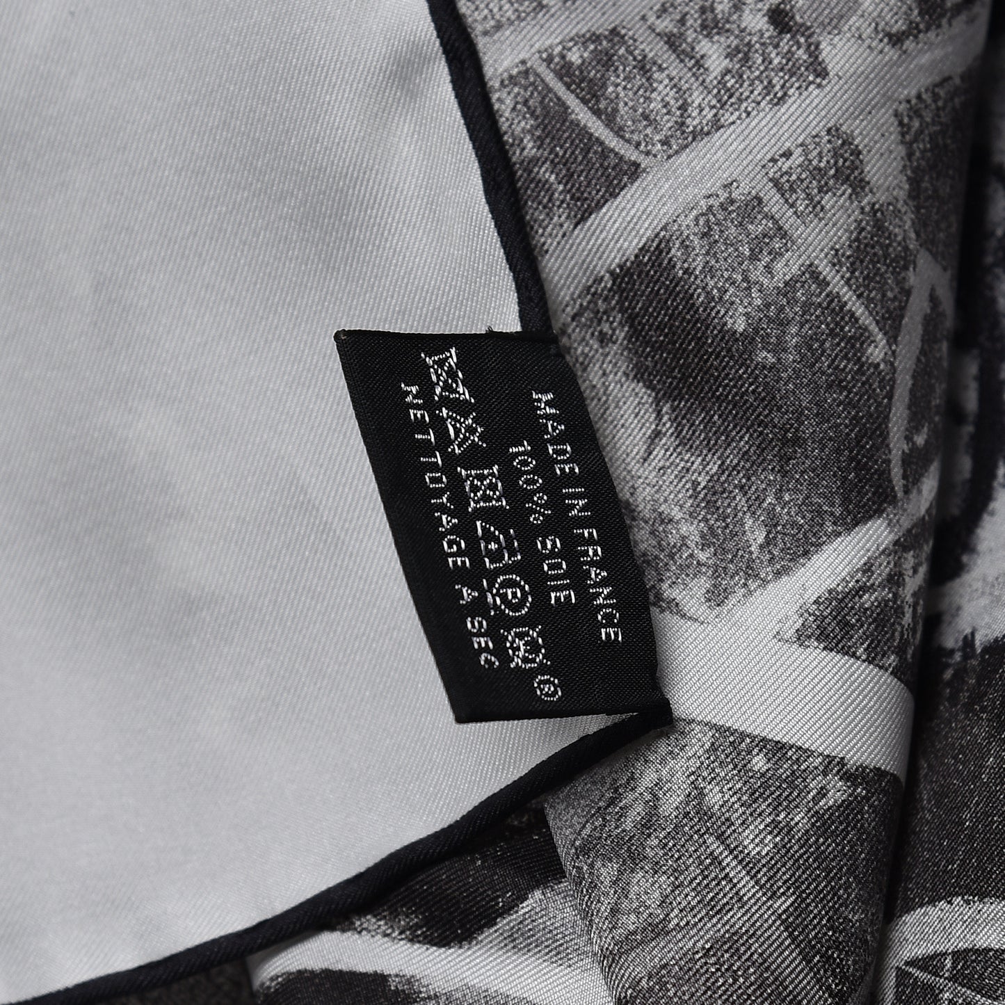 Silk Panthera Pardus Scarf 140 Black White Anthracite