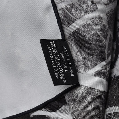 Hermes Silk Panthera Pardus Scarf 140 Black White Anthracite 6 of 6