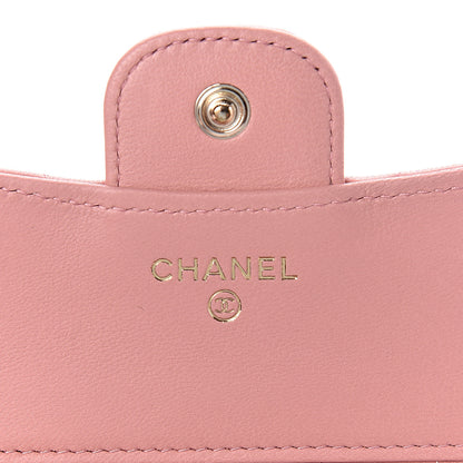 Chanel Lambskin Quilted Small Compact Wallet Pink 6 of 8