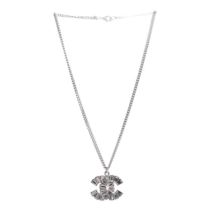 Chanel Baguette Crystal Large CC Necklace Silver 3 of 5