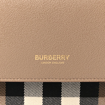 Burberry Grained Calfskin House Check Tartan Mix New Hampshire Chestnut Beige 6 of 8