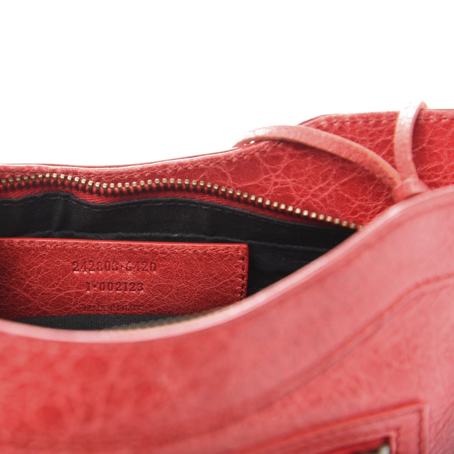 Agneau Classic Hardware Hip Rouge Cardinal