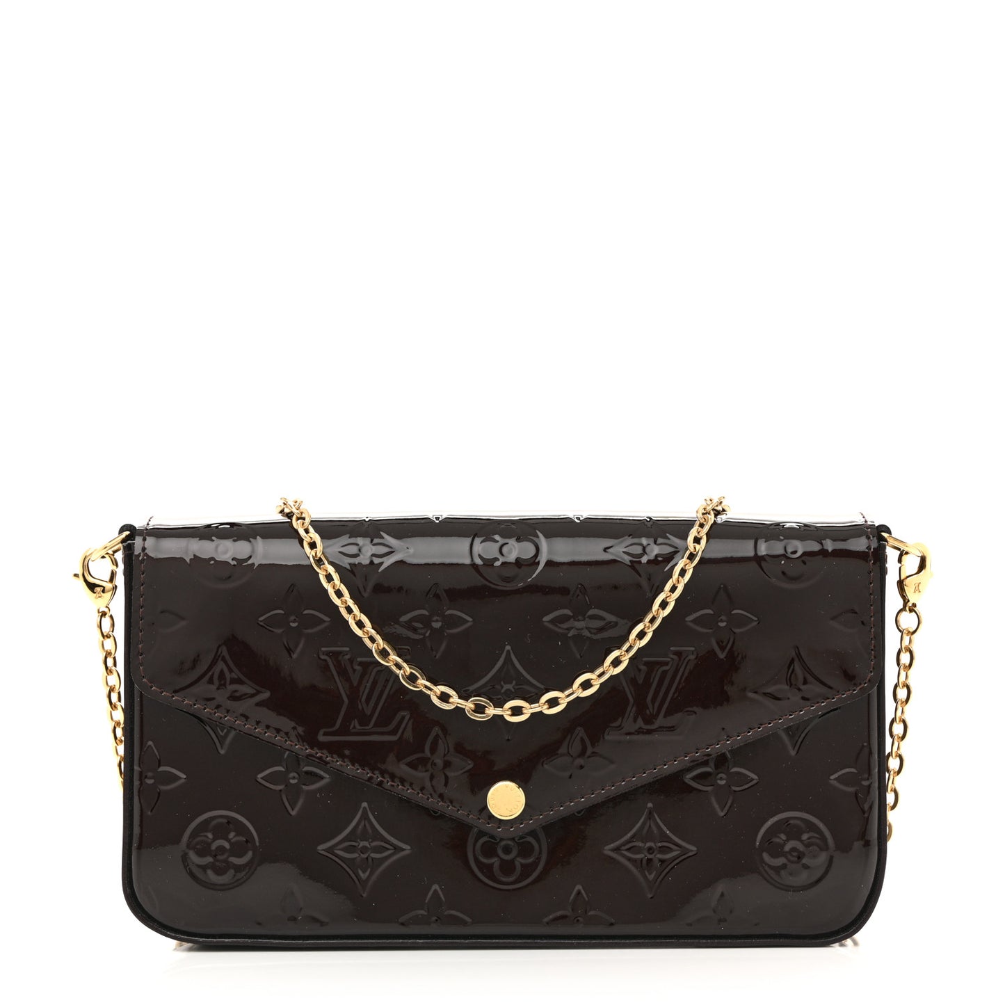 Vernis Pochette Felicie Chain Wallet Amarante