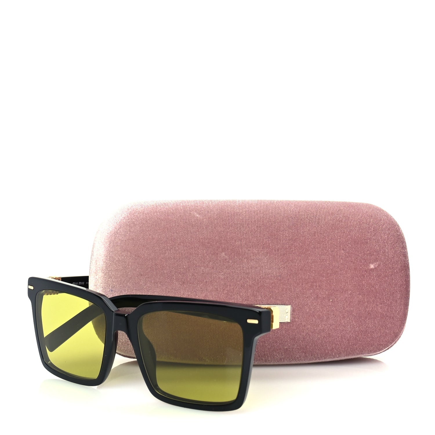 Miu Miu Acetate Square Sunglasses SMU 13Z  Black 7 of 7