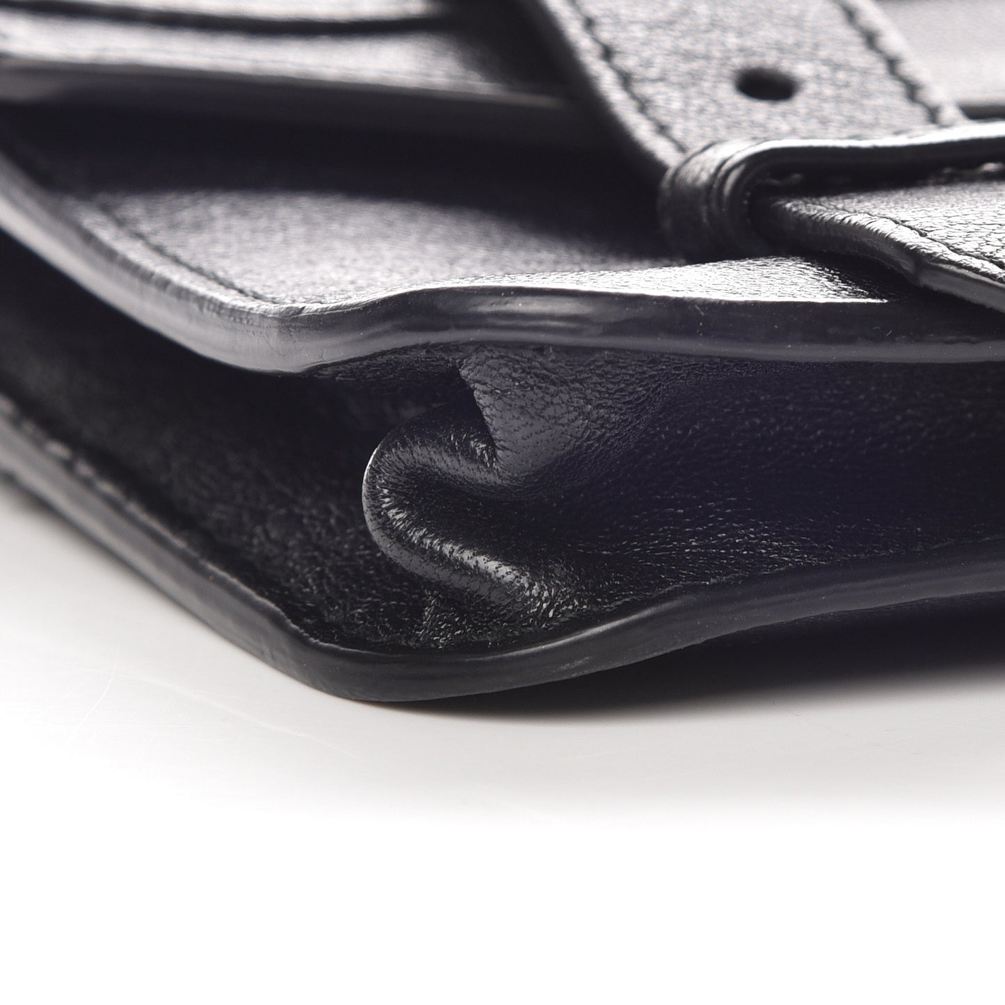 Lambskin Large PS1 Chain Wallet Black