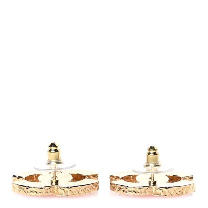 Chanel Metal Enamel CC Earring Pink Gold 3 of 4