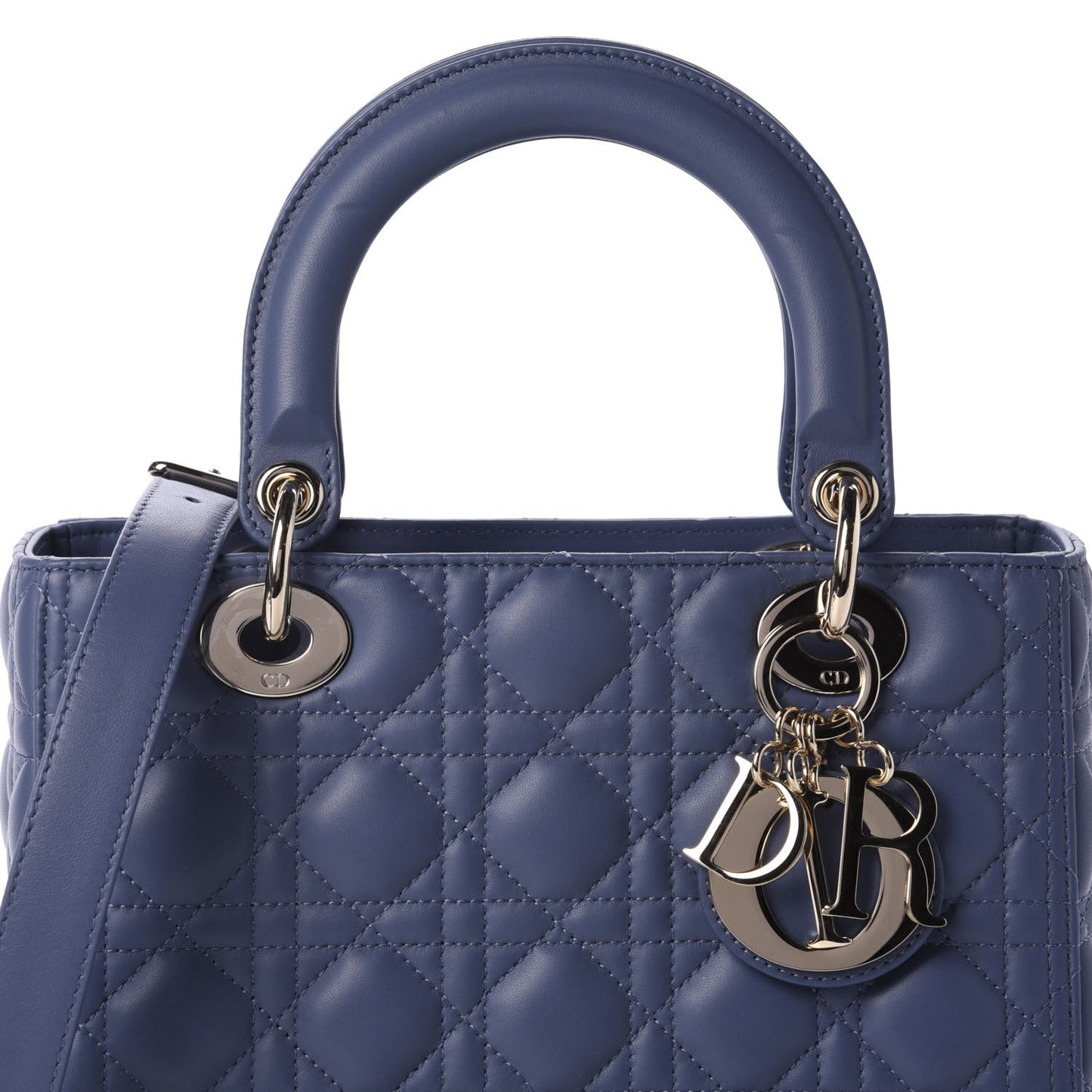 Lambskin Cannage Medium Lady Dior Navy