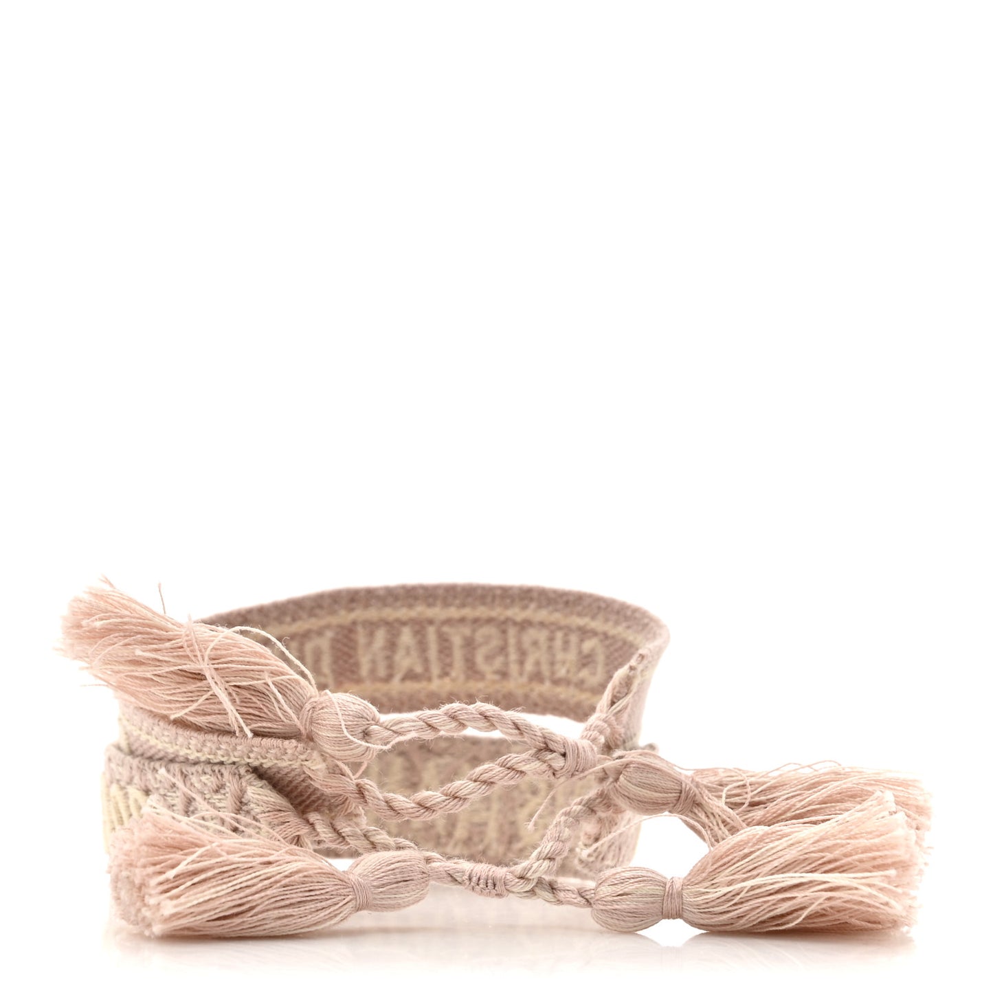 Woven Cotton J'Adior Friendship Bracelet Set Pink