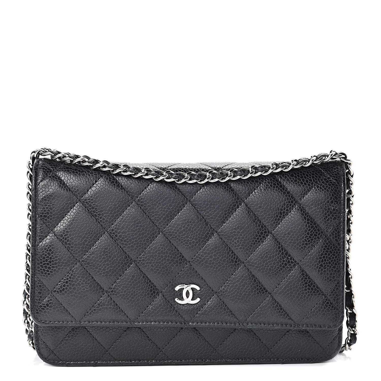 Chanel Caviar Quilted Wallet On Chain WOC Black 1 of 15