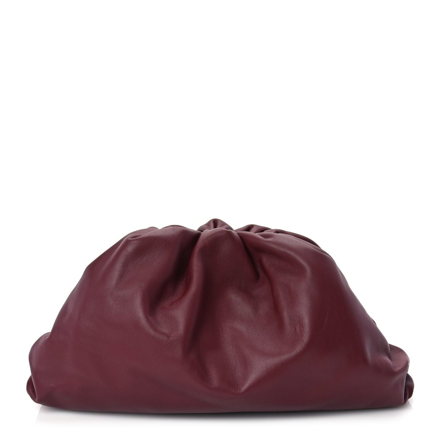 Smooth Butter Calf The Pouch Oversized Clutch  Bordeaux