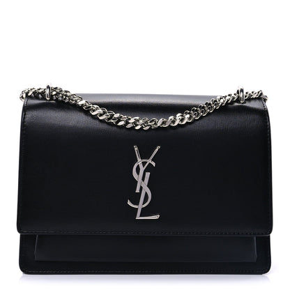 Saint Laurent Calfskin Medium Monogram Sunset Black 1 of 8
