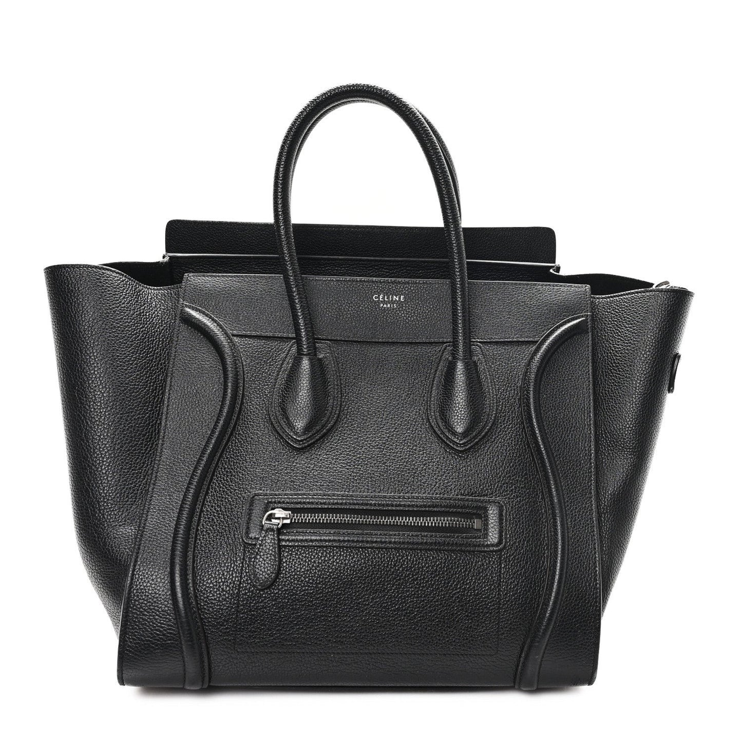 Drummed Calfskin Mini Luggage Black