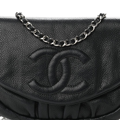 Chanel Caviar Half Moon Wallet On Chain WOC Black 11 of 12