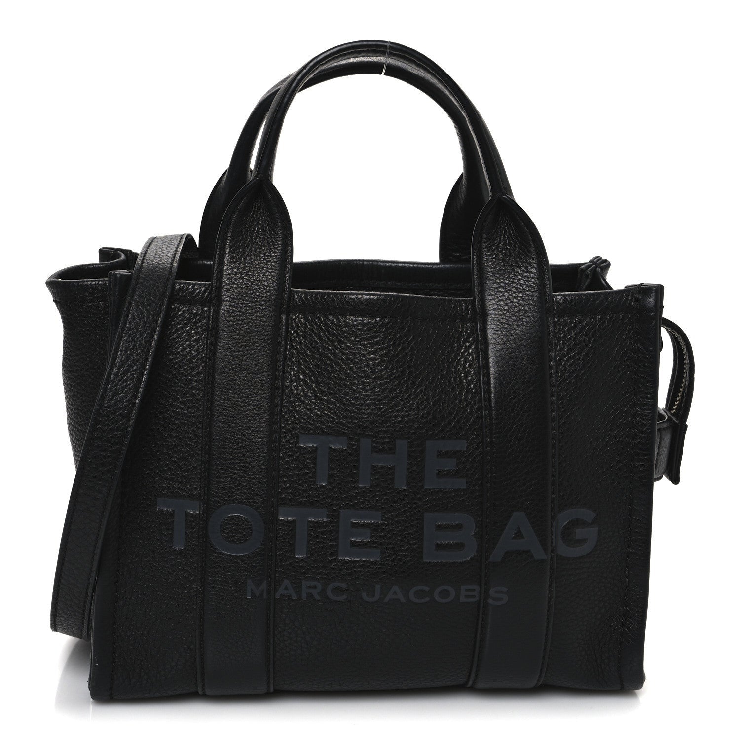Marc Jacobs Grained Calfskin Small The Tote Bag Black 1 of 7