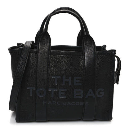 Marc Jacobs Grained Calfskin Small The Tote Bag Black 1 of 7