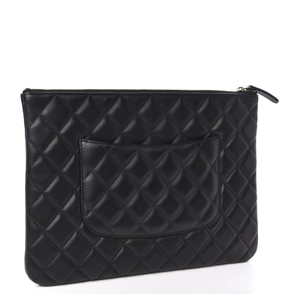 Chanel Lambskin Quilted Medium Cosmetic Case Black 3 of 8