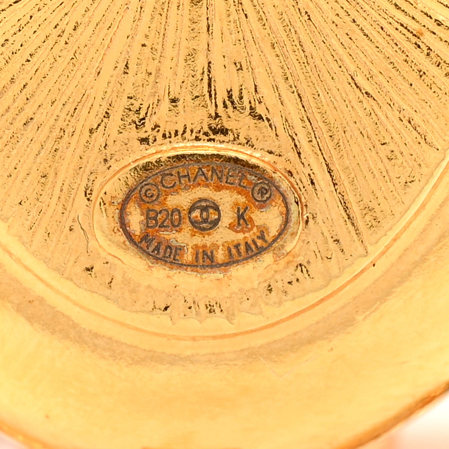 Crystal CC Drop Earrings Gold Red