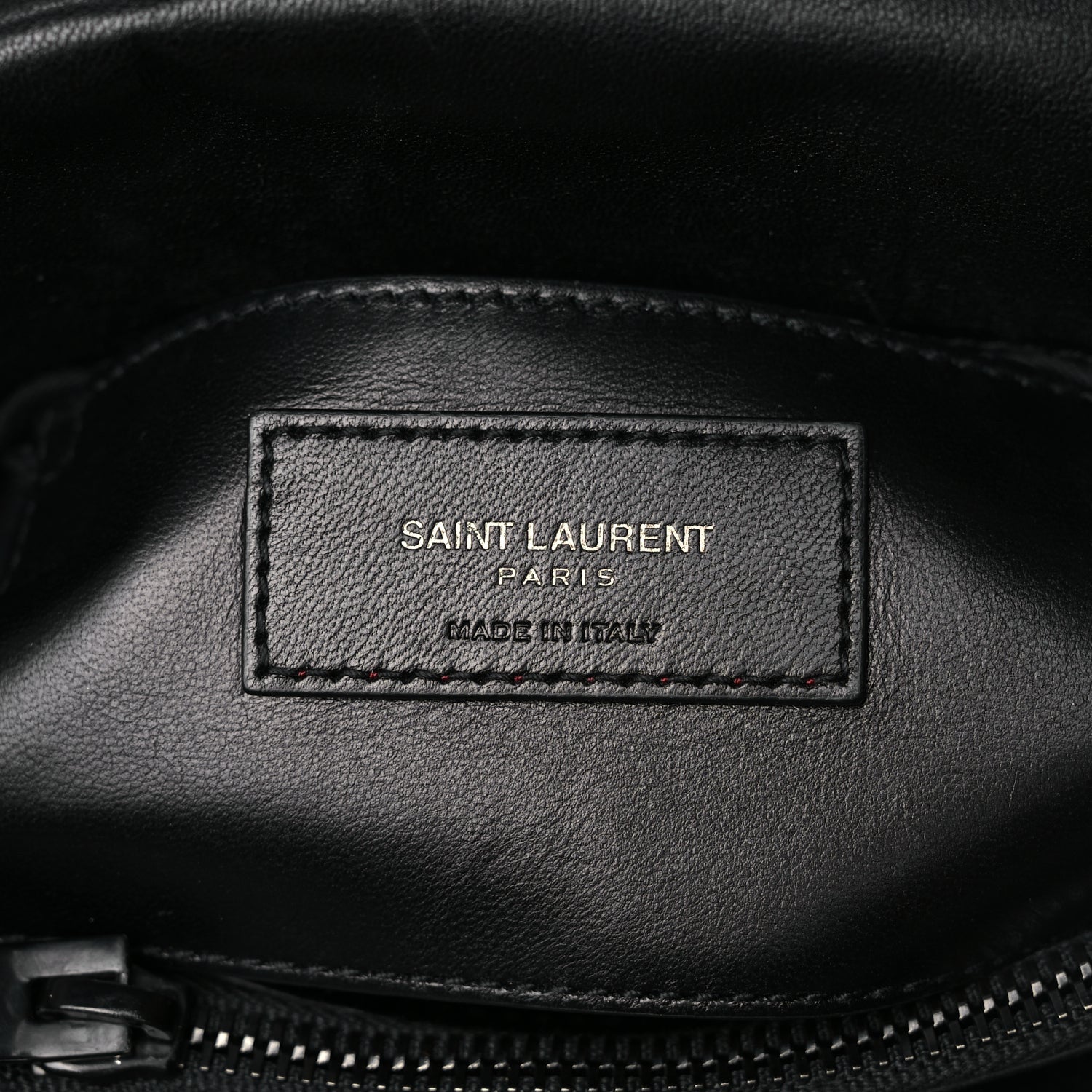 Saint Laurent Sheepskin Matelasse Chevron Monogram Monochrome Medium College Bag Black 5 of 10