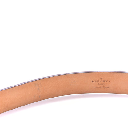 Louis Vuitton Damier Ebene LV Paris Buckle Belt 80 32 Silver 3 of 4