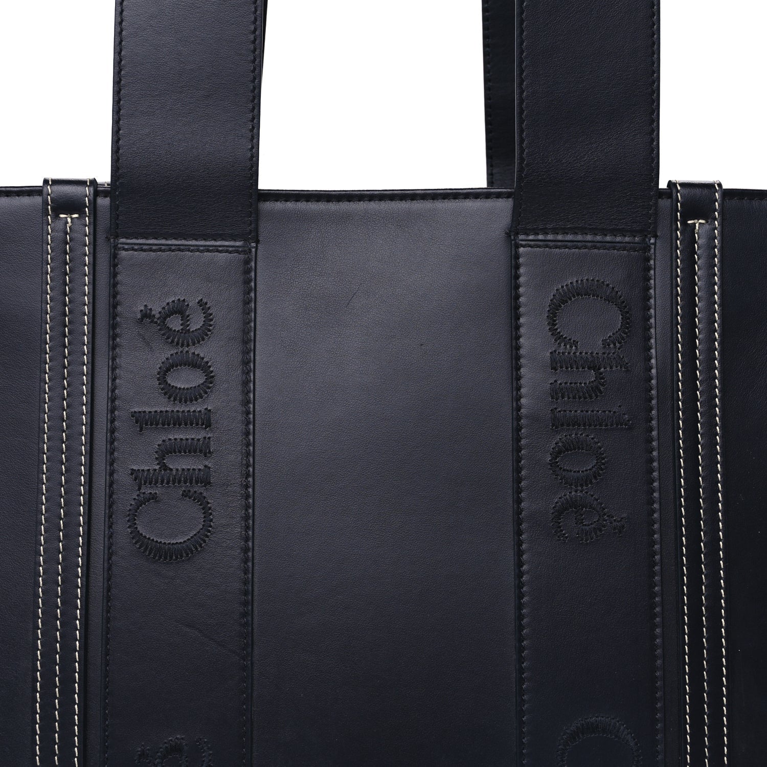 Chloe Calfskin Medium Woody Tote  Obscure Navy 6 of 8