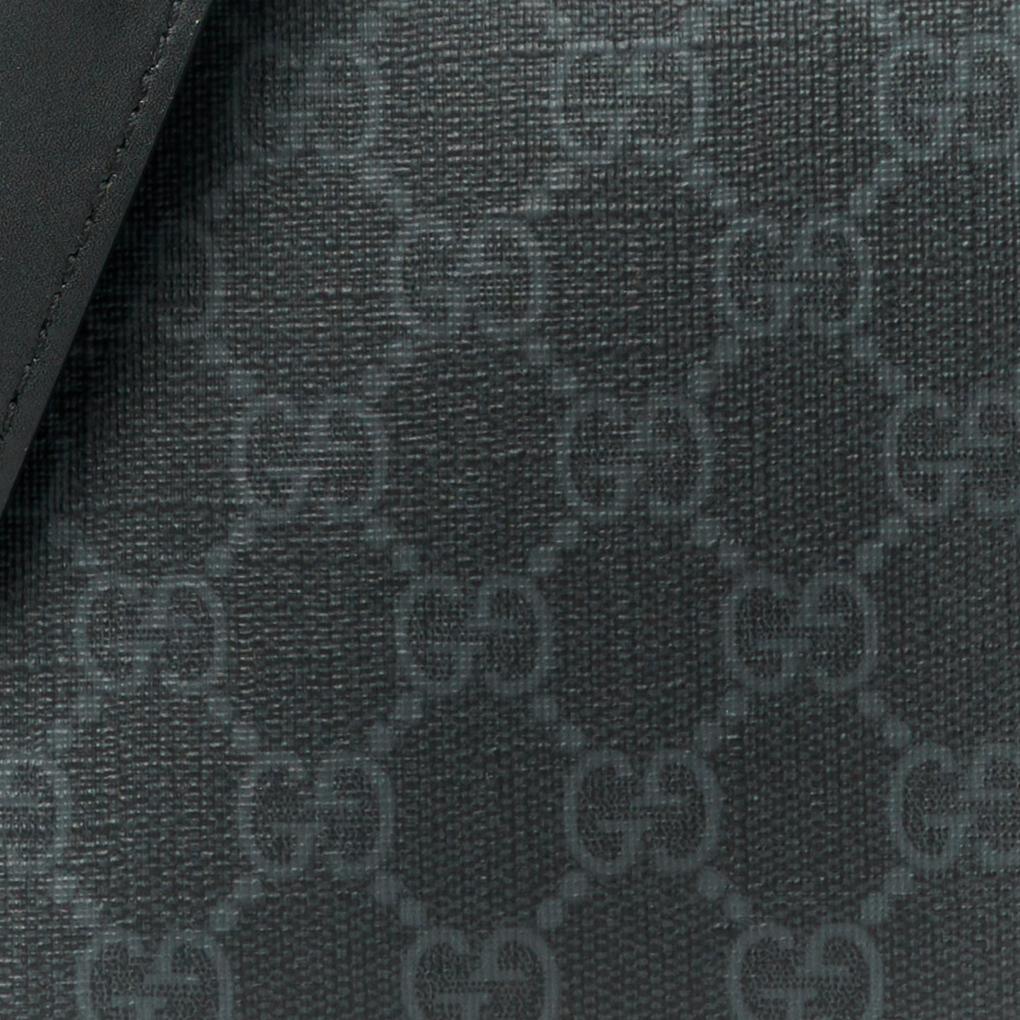 GG Supreme Monogram Web Small Flat Messenger Bag Black Grey