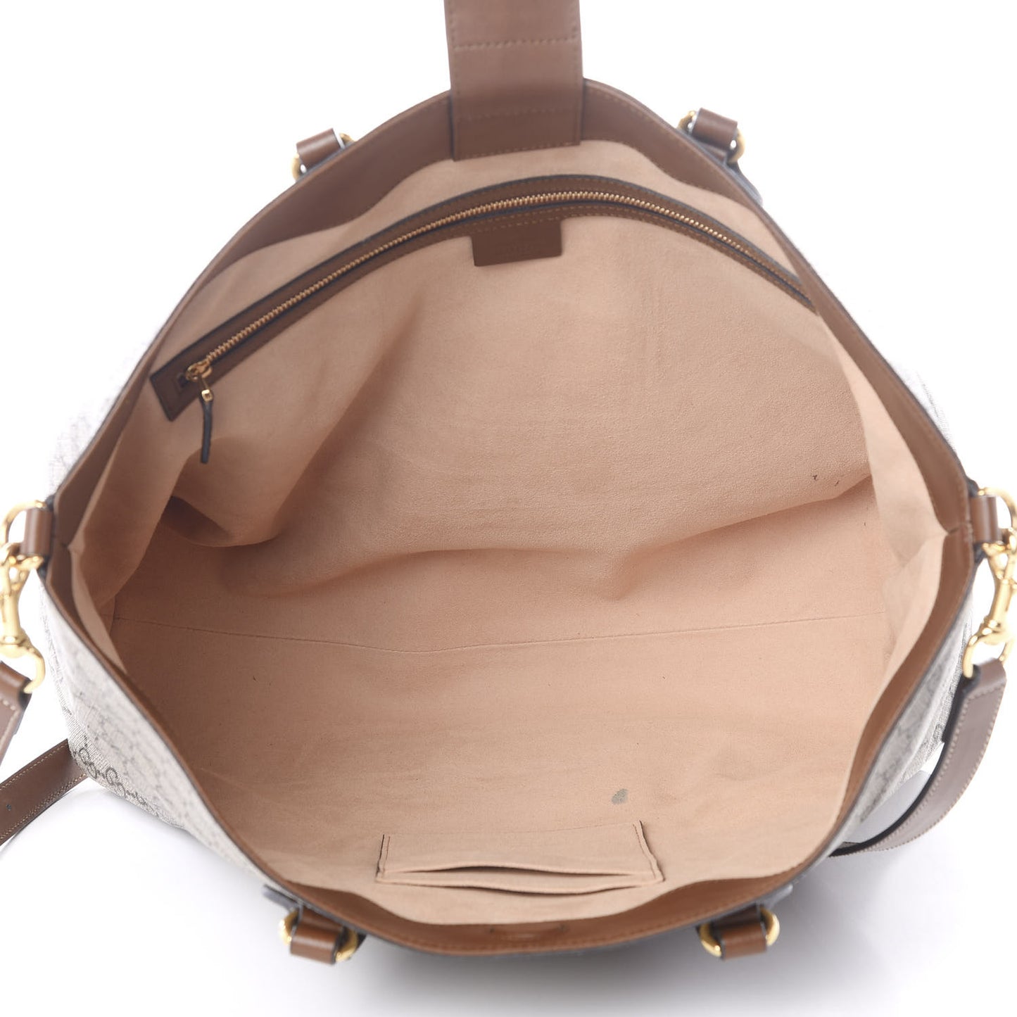 Soft GG Supreme Monogram Medium Crossbody Tote Beige Cuir