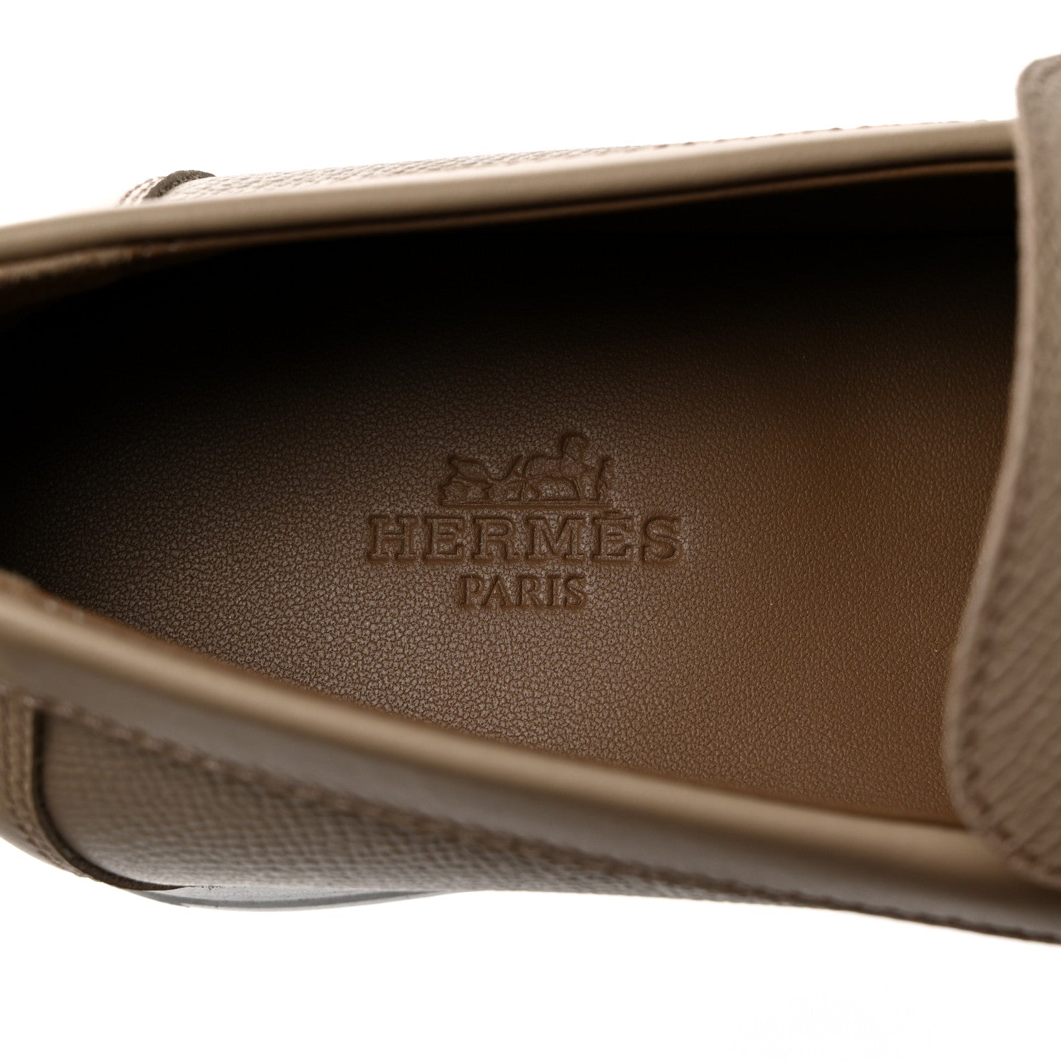 Hermes Epsom Womens Destin Loafer 36.5 Blanc Gomme 6 of 12