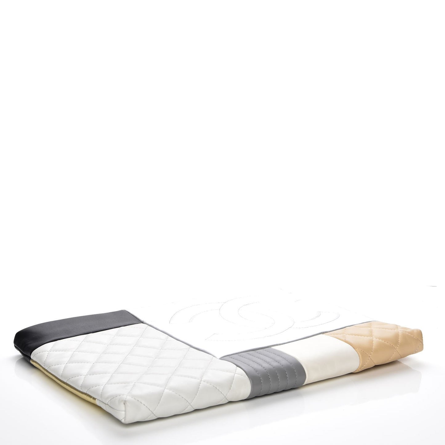 Lambskin Patchwork Large Cosmetic Case Multicolor