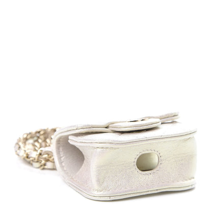 Chanel Iridescent Lambskin Quilted Airpods Pro Case Ivory 4 of 9