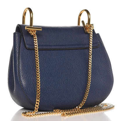 Chloe Grained Lambskin Mini Drew Shoulder Bag Royal Navy 3 of 6