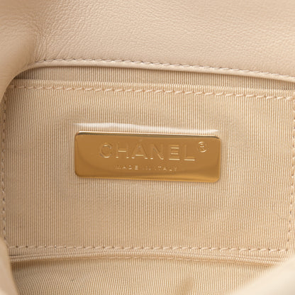 Chanel Lambskin Quilted Chanel 19 Waist Bag Light Beige 6 of 10