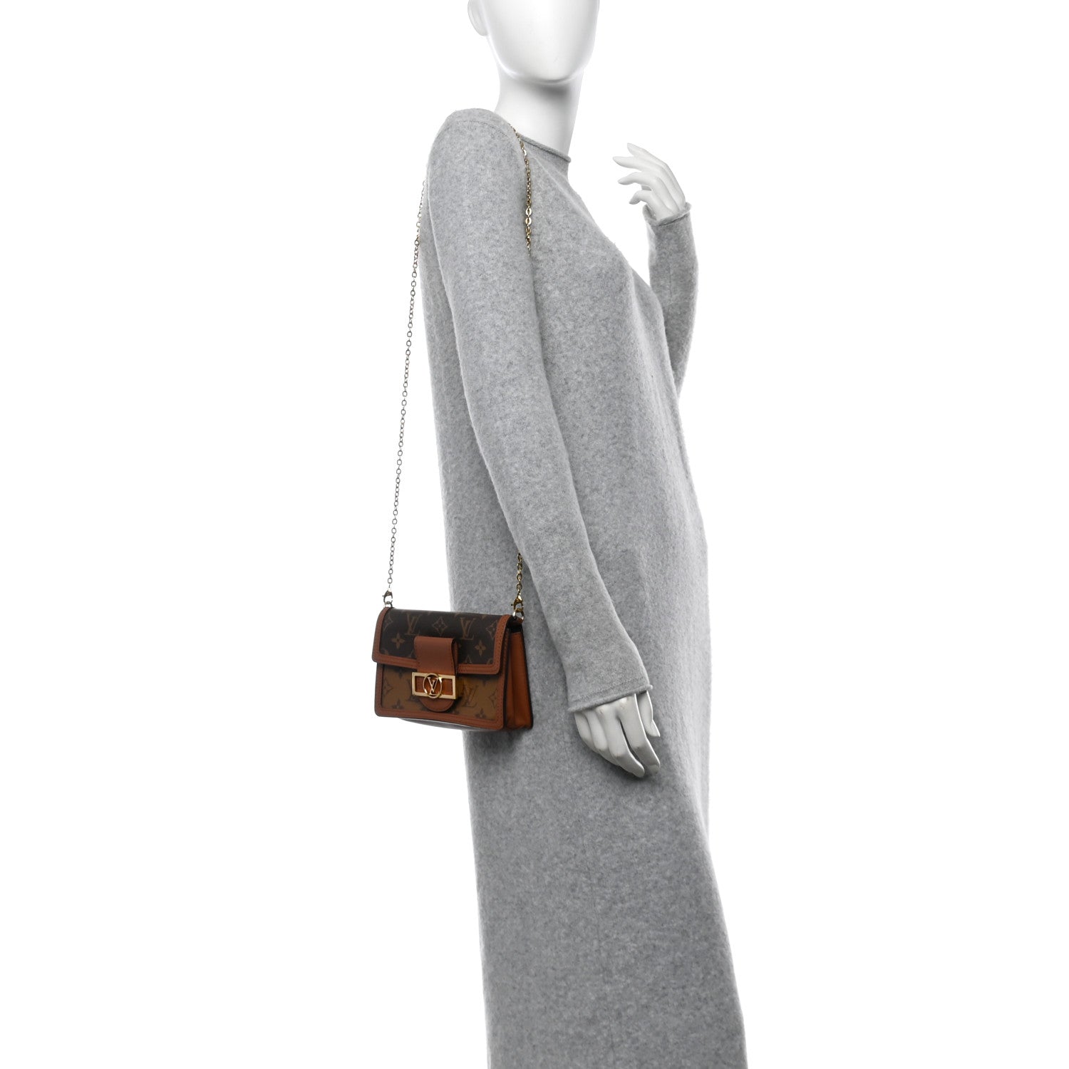 Louis Vuitton Reverse Monogram Dauphine Chain Wallet 2 of 11