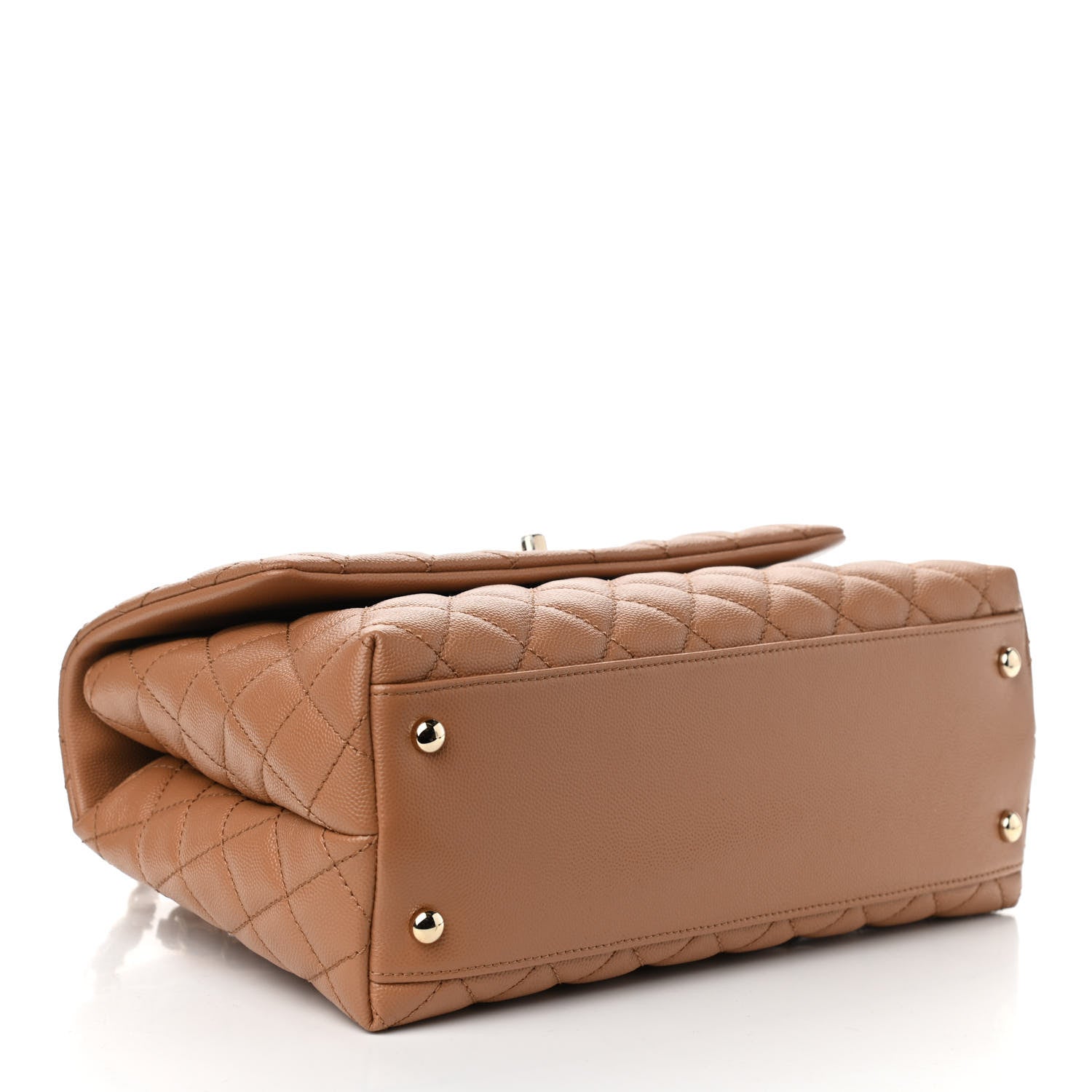 Chanel Caviar Quilted Small Coco Handle Flap Brown 5 of 19