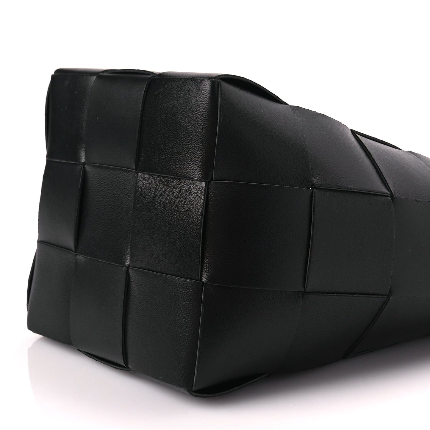 Nappa Maxi Intrecciato Cassette Bucket Bag Black