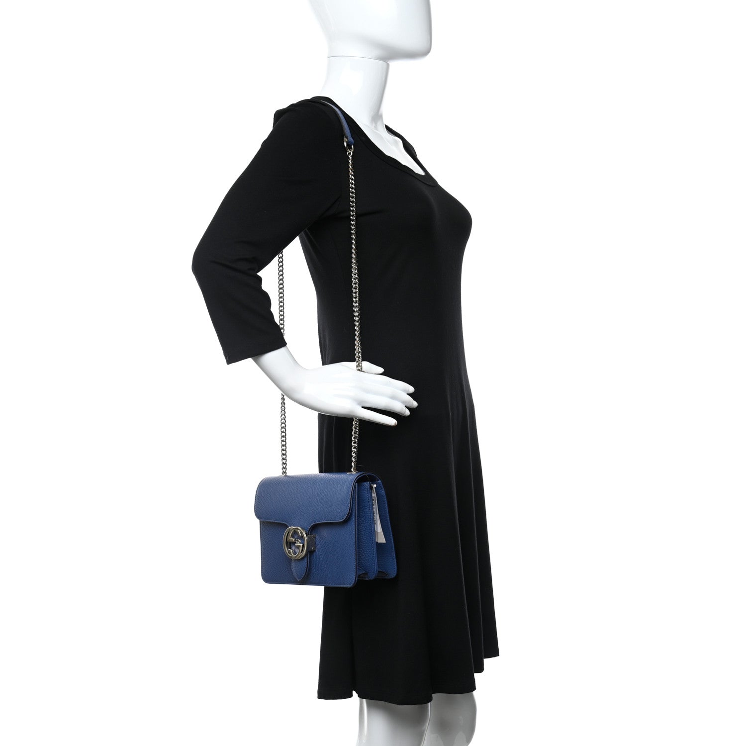 Gucci Dollar Calfskin Small Interlocking G Shoulder Bag Caspian 2 of 11