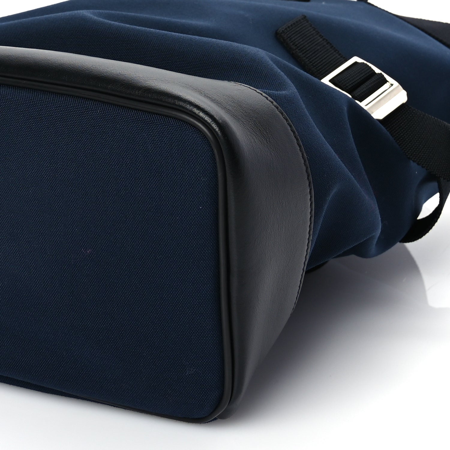 Saint Laurent Canvas Calfskin Rivington Race Convertible Backpack Black Navy 8 of 8