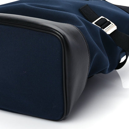 Saint Laurent Canvas Calfskin Rivington Race Convertible Backpack Black Navy 8 of 8