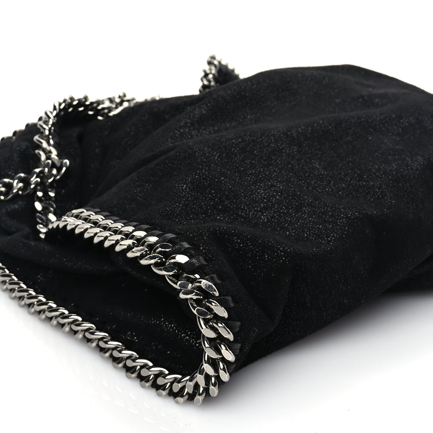 Stella McCartney Shaggy Deer Falabella Fold Over Tote Black 7 of 8