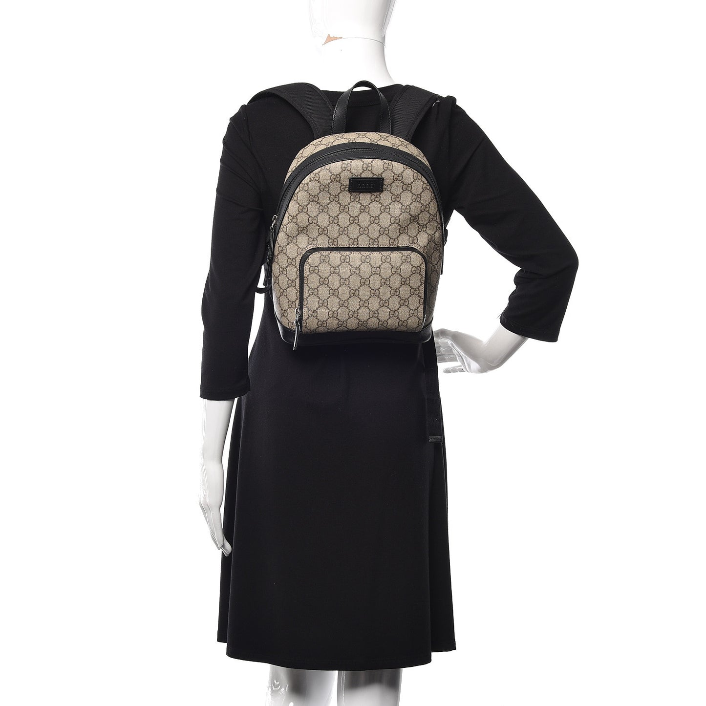 GG Supreme Monogram Small Eden Day Backpack Black