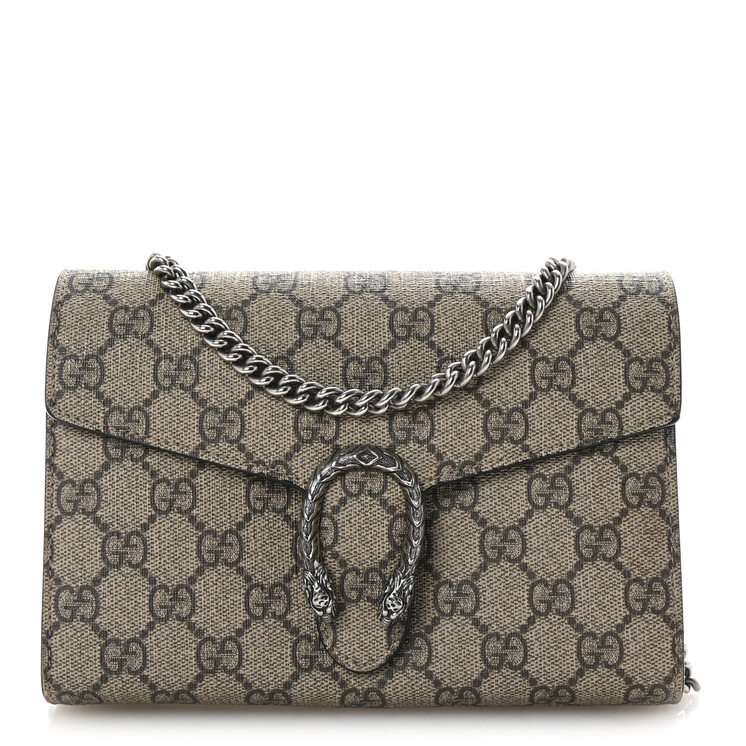 Gucci GG Supreme Monogram Mini Dionysus Chain Wallet Beige Black 1 of 7