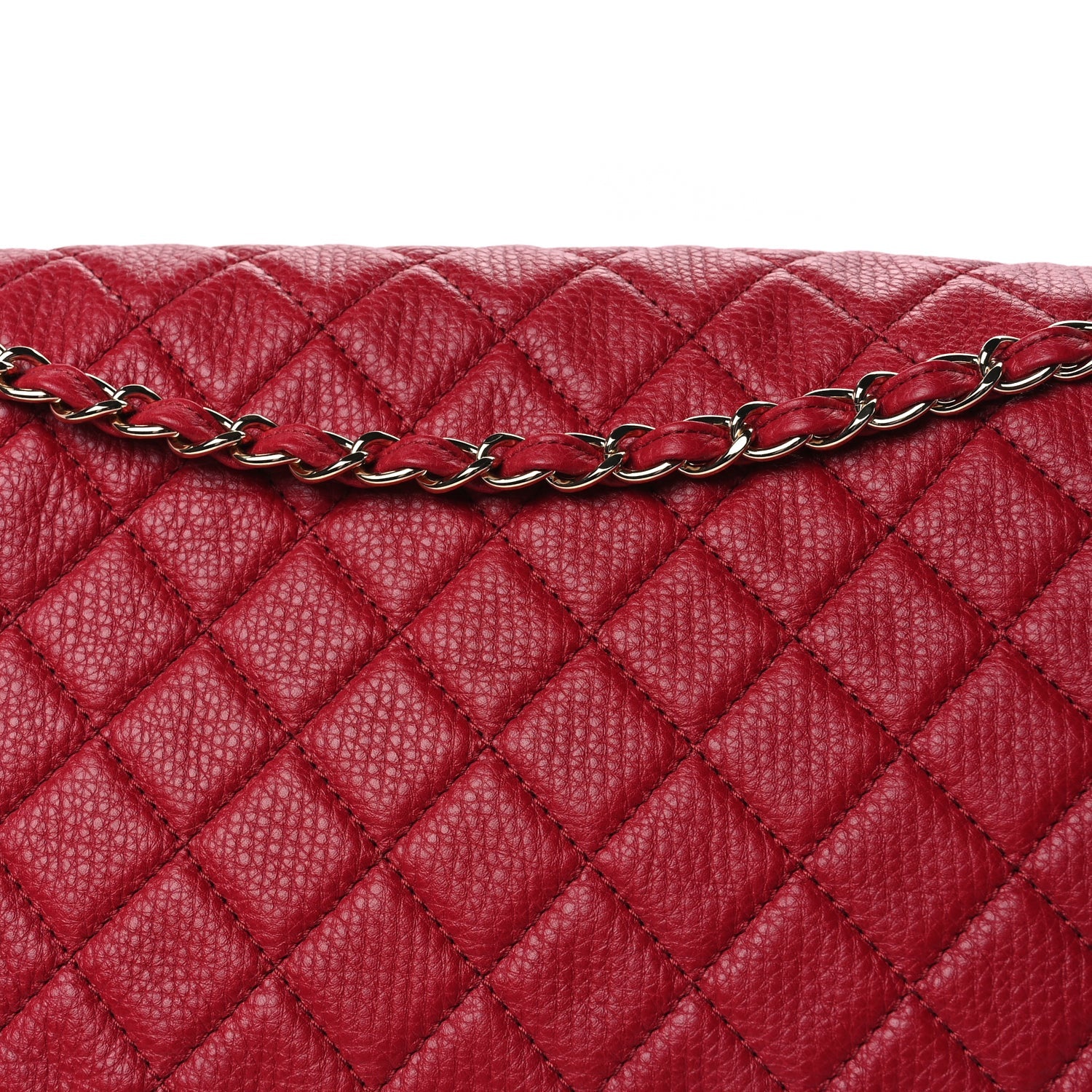 Chanel Calfskin Quilted XXL Travel Flap Bag  Red 6 of 7