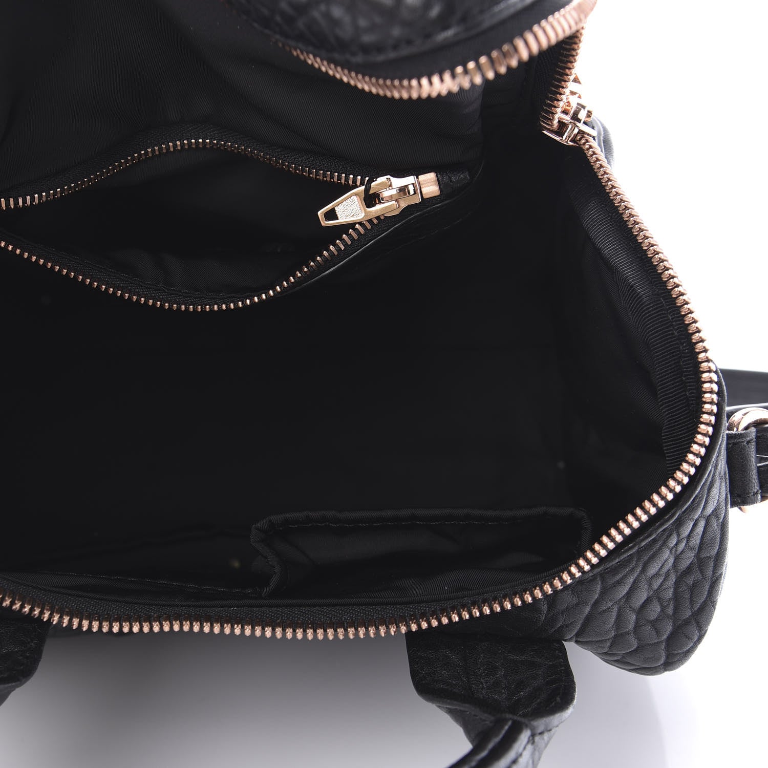 Alexander Wang Pebbled Lambskin Rockie Black Rose Gold Hardware 5 of 9