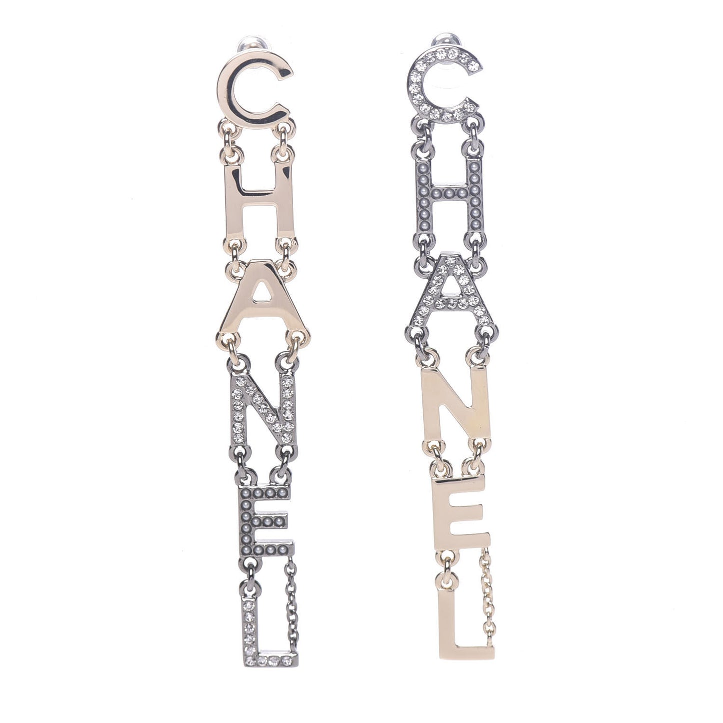 Crystal Pearl Bright Young Things Earrings Gold Ruthenium