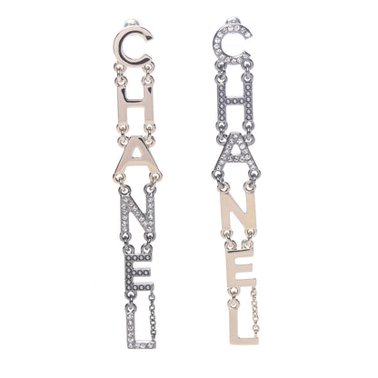 Chanel Crystal Pearl Bright Young Things Earrings Gold Ruthenium 1 of 5