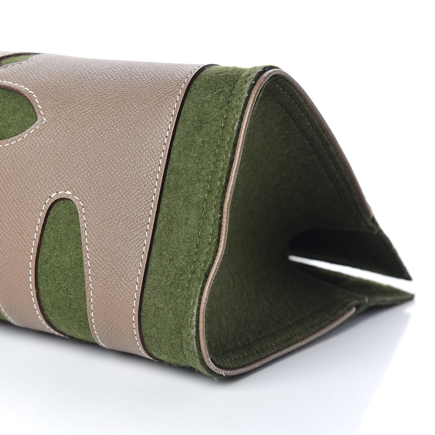 Epsom Felt Petit H Decoupe Basse PM Skeleton Tote Etoupe