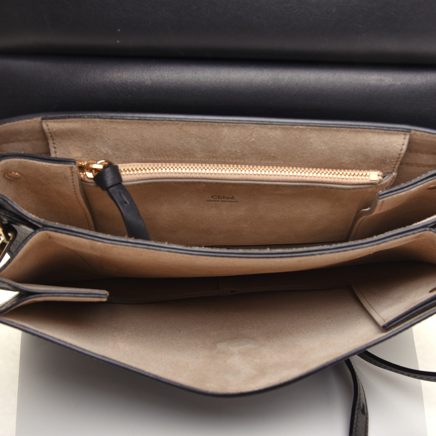 Suede Calfskin Medium Faye Shoulder Bag Black