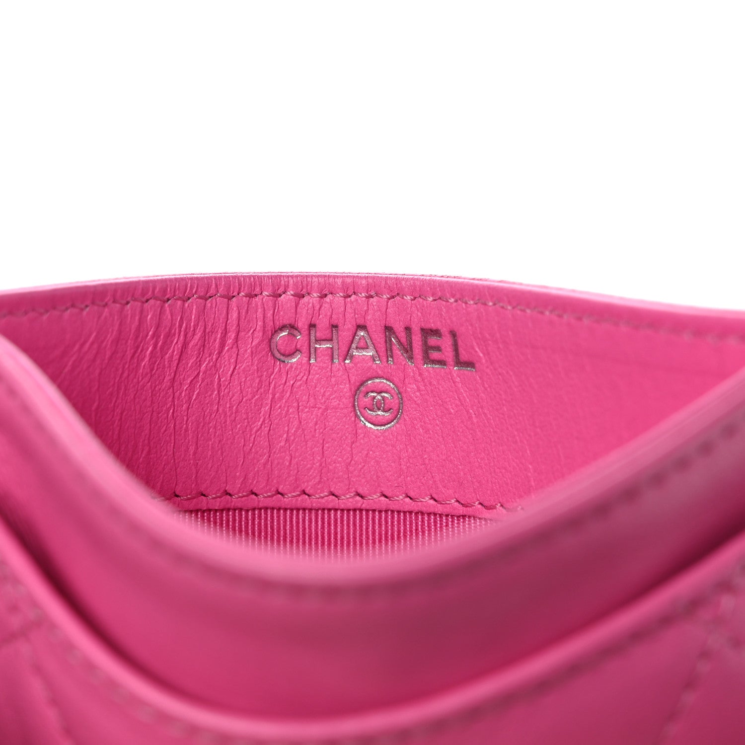 Chanel Lambskin Quilted Card Holder Pink 6 of 9