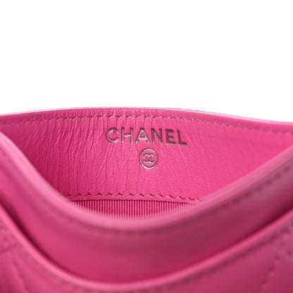 Chanel Lambskin Quilted Card Holder Pink 6 of 9