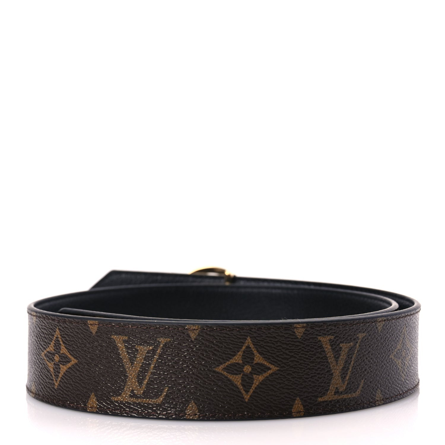 Louis Vuitton Monogram LV Circle 35mm Reversible Belt 75 30 Black 2 of 5